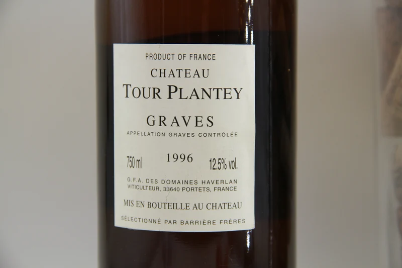 Chateau Tour plantey Graves 1996