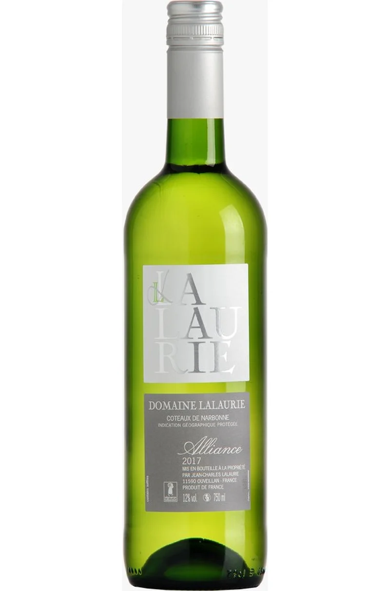 (LALAU) Alliance ancienne étiquette IGP coteaux de narbonne blanc