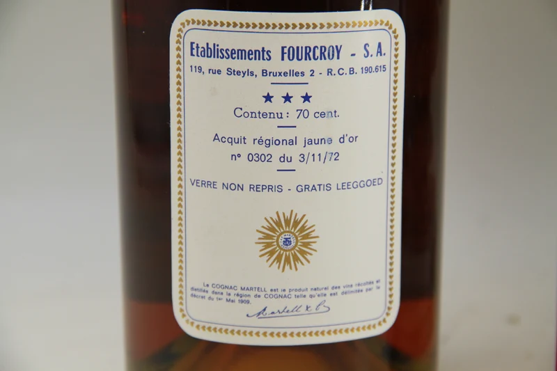 Cognac Martell 3 Etoiles 1968-70