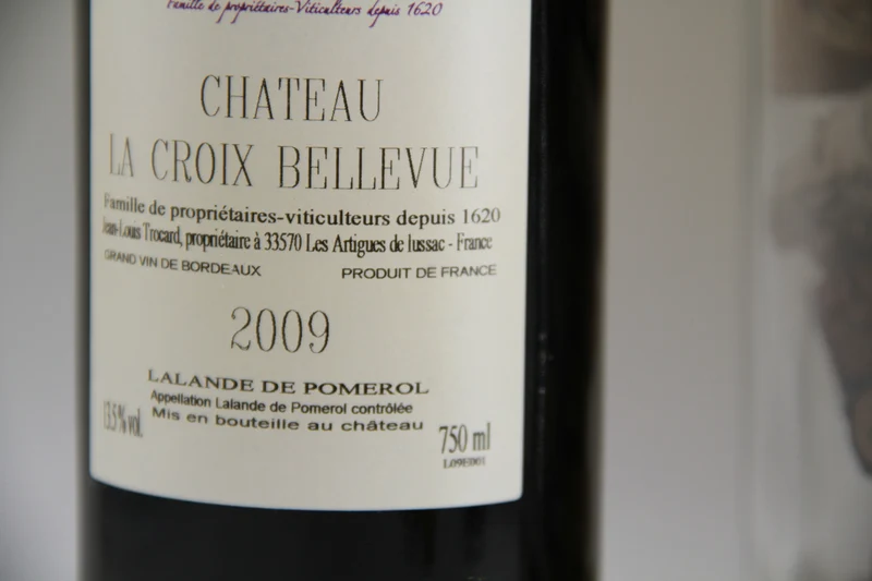Chateau La Croix Bellevue Lalande de Pomerol. 2009