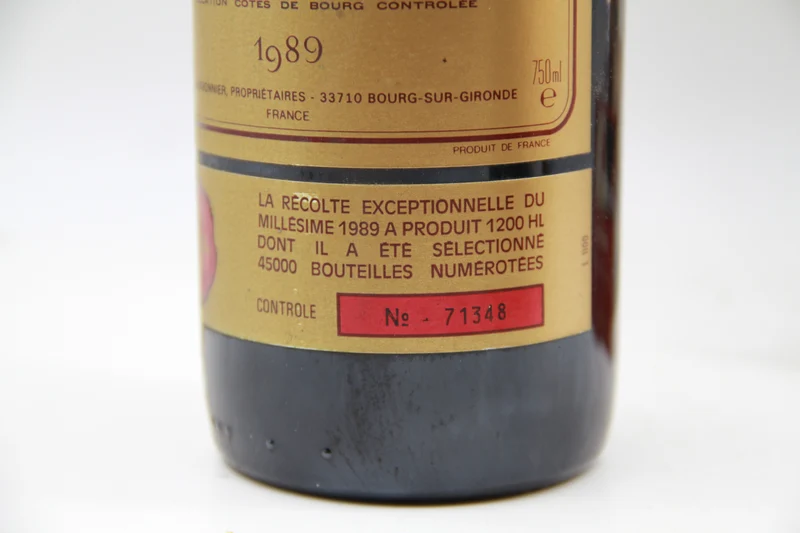 Le Clos du Notaire 1989 Cotes de Bourg