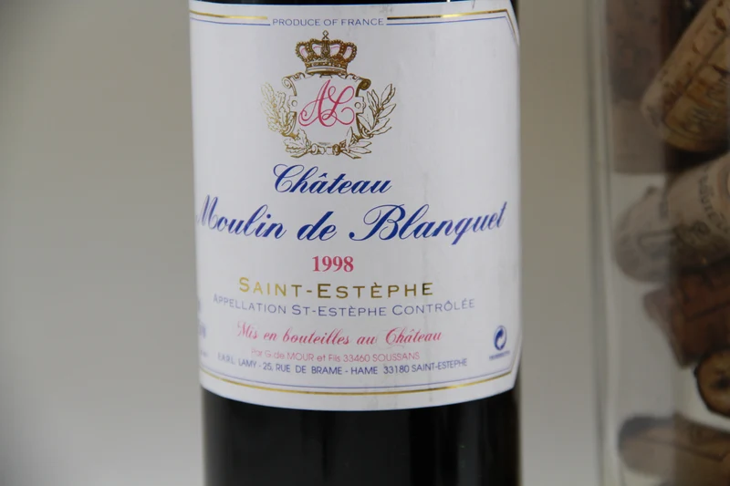 Chateau Moulin de Blanquet ** 1998 ** Saint Estéphe