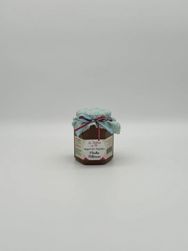 CONFITURE PECHE JAUNE FLEUR D'HIBISCUS 280G
