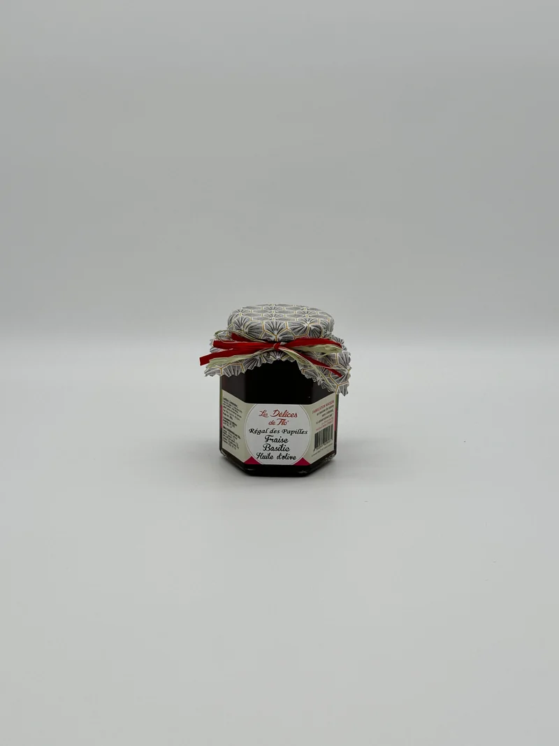 CONFITURE FRAISE BASILIC HUILE D'OLIVE 280GR