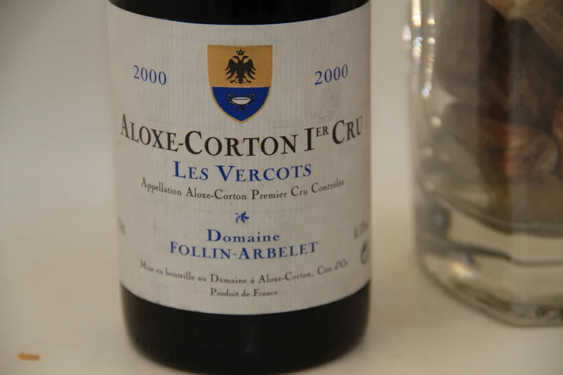 Aloxe Corton 1er Cru "Les Vercots " " 1993 " Follin-Arbelet