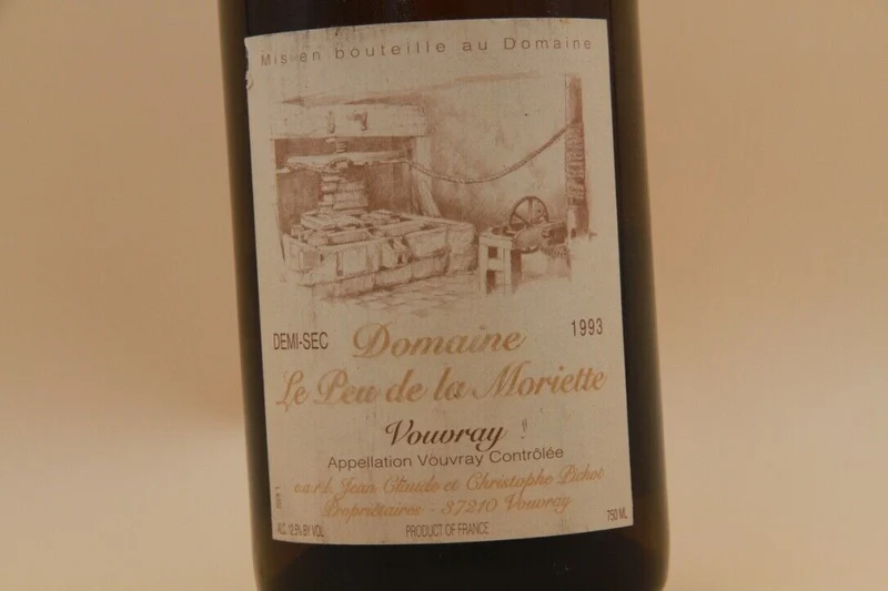 - Vouvray Demi Sec ** 1993 ** Domaine Le Peu de la Moriette