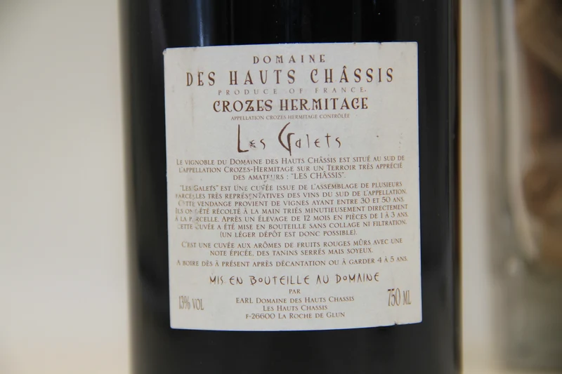 Crozes-Hermitages "Les Galets" **2003 ** Domaine Des Hauts Chassis