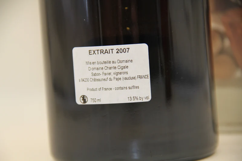 - Chateauneuf du Pape " Extrait" **2007 ** Domaine Chante Cigale. Sabon Favier