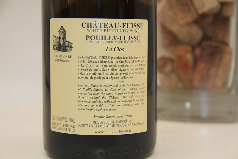 Pouilly Fuissé "LE Clos " **2018** Chateau Fuissé