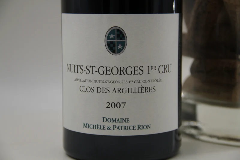 - Nuits St Georges 1er Cru "Clos Des Argillières " ** 2007 ** Domaine Rion