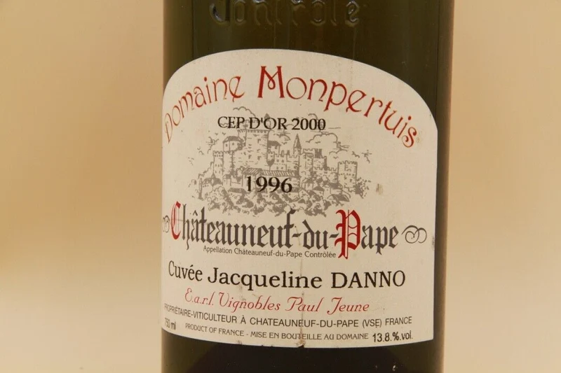 -Chateauneuf Du Pape " Cuvée Jacqueline Danno " ** 1996 ** Domaine Monpertuis
