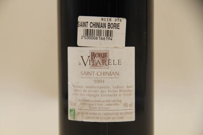 Saint Chinian "Borie La Vitarele " ** 2004 ** Les Terres Blanche