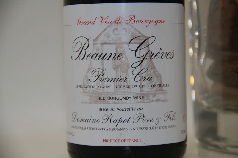 Beaune Grèves 1er Cru ** 2004 ** Domaine Rapet