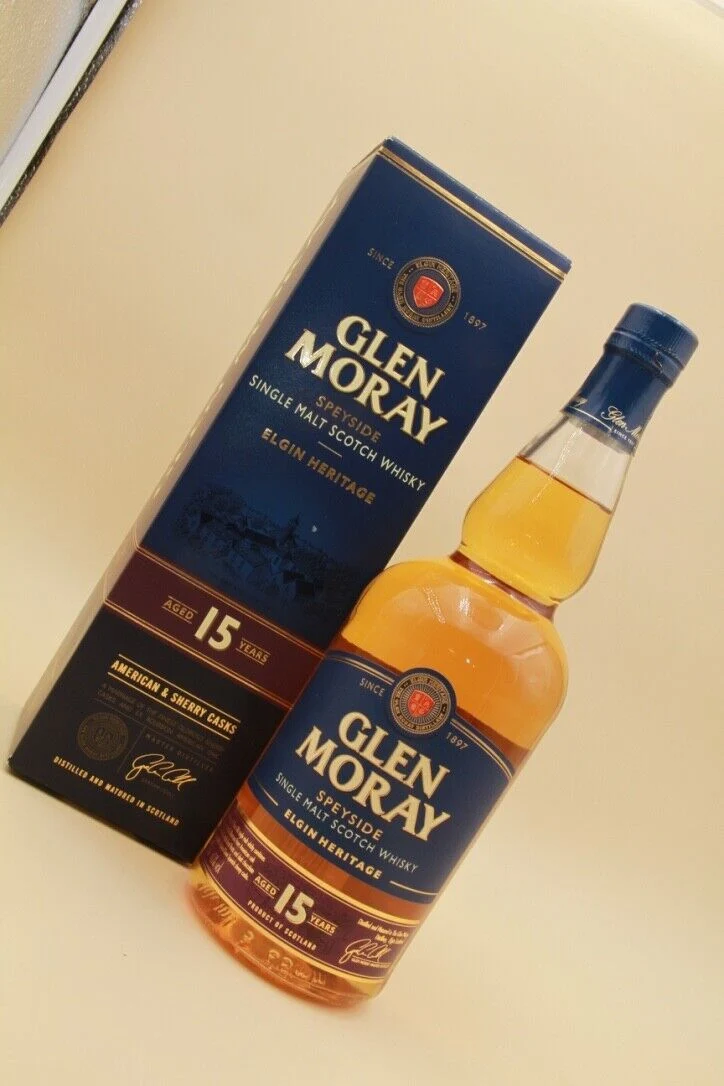Glen Moray ** 15Years ** Single Malt Scotch Whisky. Elgin Heritage