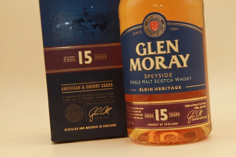 Glen Moray ** 15Years ** Single Malt Scotch Whisky. Elgin Heritage