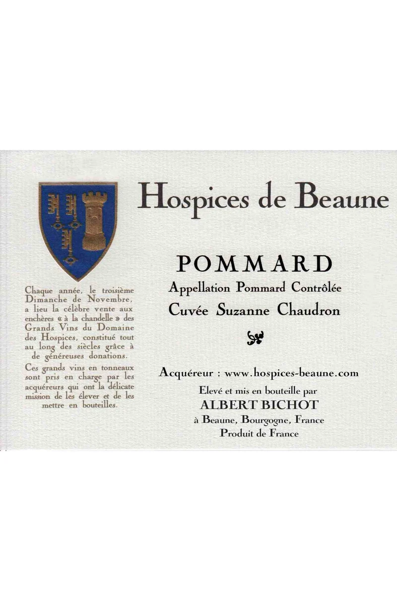 (ROCHE) Hospices de Beaune AOP pommard 'cuvée suzanne chaudron'