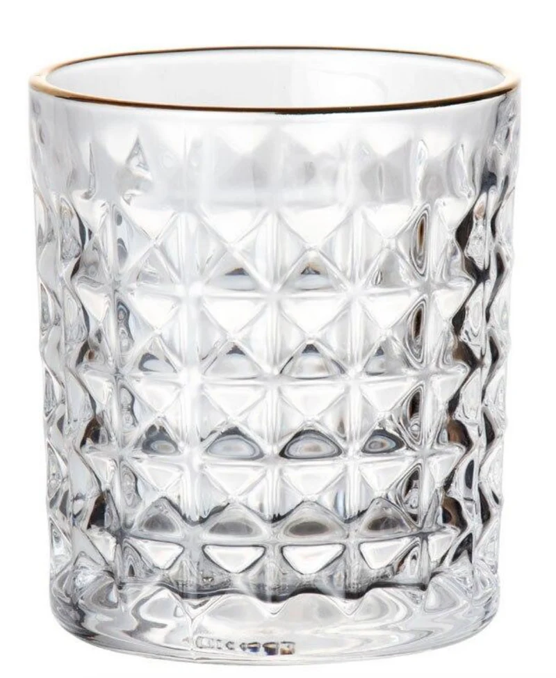 Verre à whisky "tumbler" doré