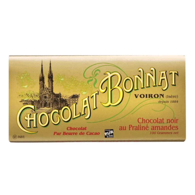 Tablette Chocolat Noir au Praliné Amandes | 100g