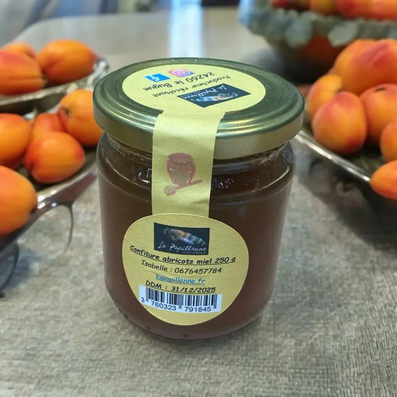 Confiture d'abricots au miel - 250g