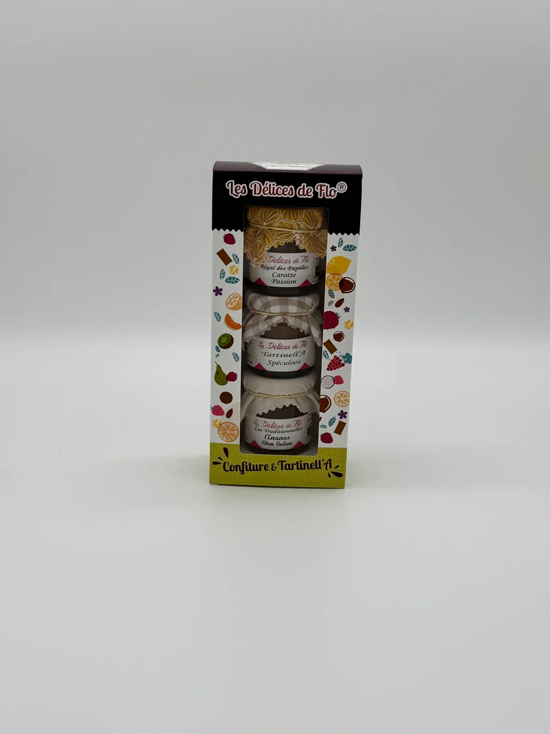 COFFRET LOT 3 X 50G MIXTE CONFITURES ET TARTINELL'A