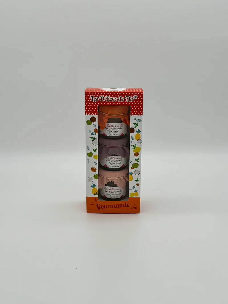 COFFRET LOT 3 X 50G CONFITURE LES GOURMANDES