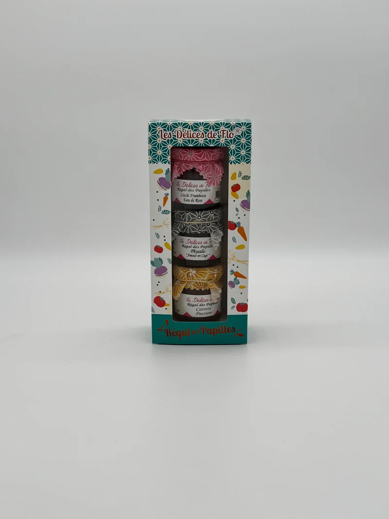 COFFRET LOT 3 X 50G CONFITURE REGAL DES PAPILLES