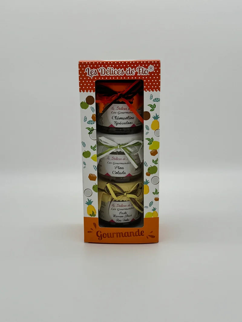 COFFRET LOT 3 X 130G CONFITURE LES GOURMANDES