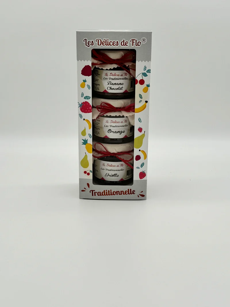 COFFRET LOT 3 X 130G CONFITURE TRADITIONNELLE