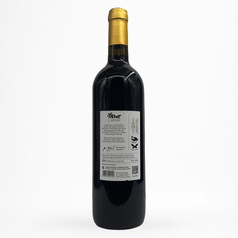Château Carsin - Cuvée Noire - 2022 - Vin de Cadillac Côtes de Bordeaux