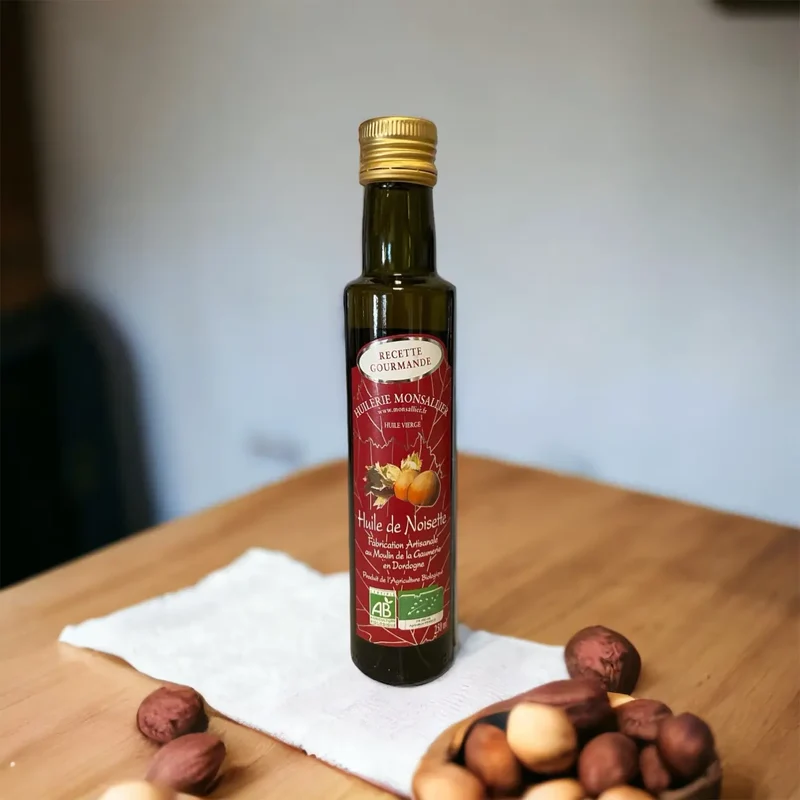 Huile de noisettes Bio - pression à chaud (traditionnelle) - 250mL