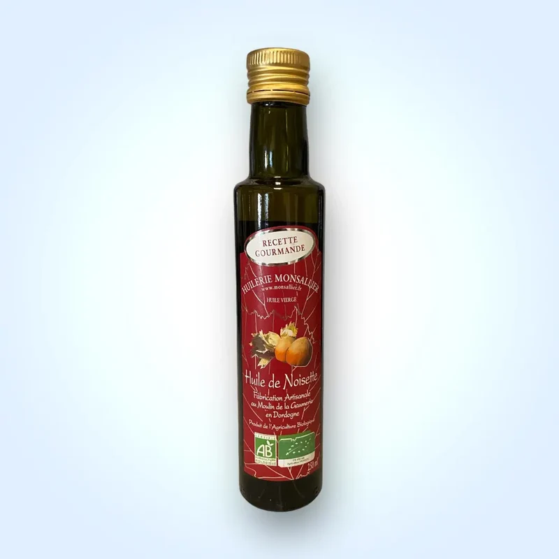 Huile de noisettes Bio - pression à chaud (traditionnelle) - 250mL