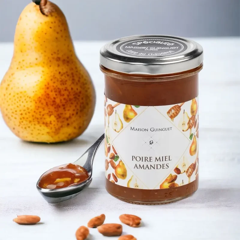 Confiture poires, miel et amandes - 230g