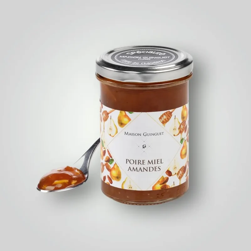 Confiture poires, miel et amandes - 230g