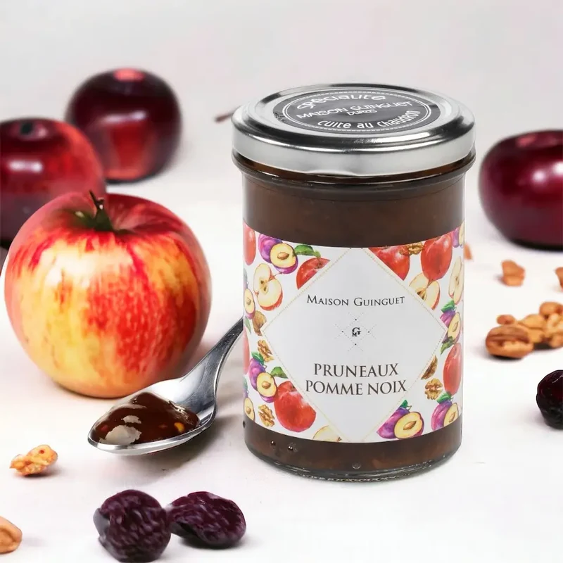 Confiture pruneaux, pommes et noix - 230g