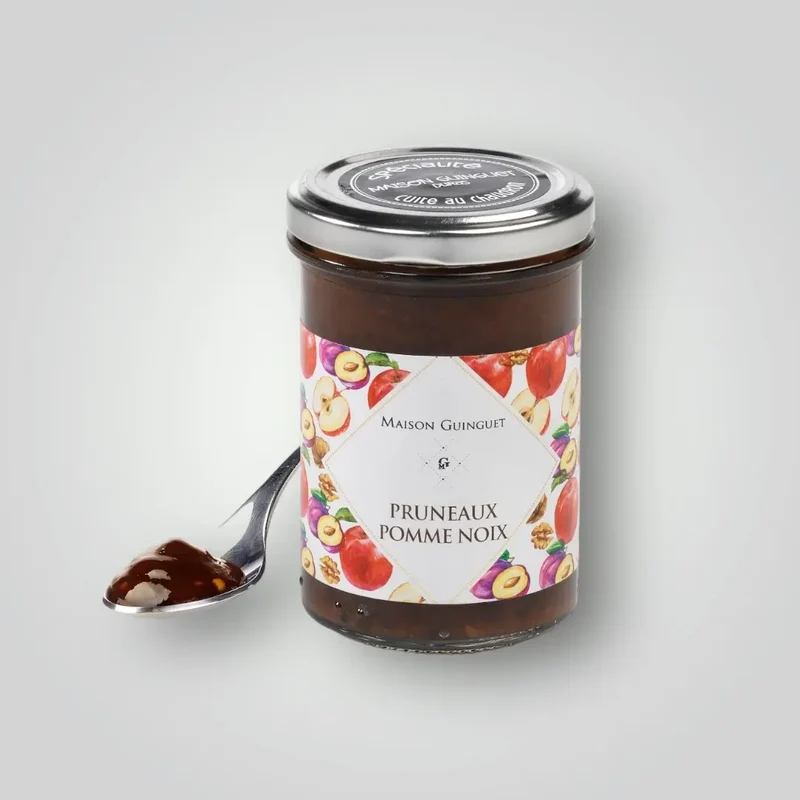 Confiture pruneaux, pommes et noix - 230g