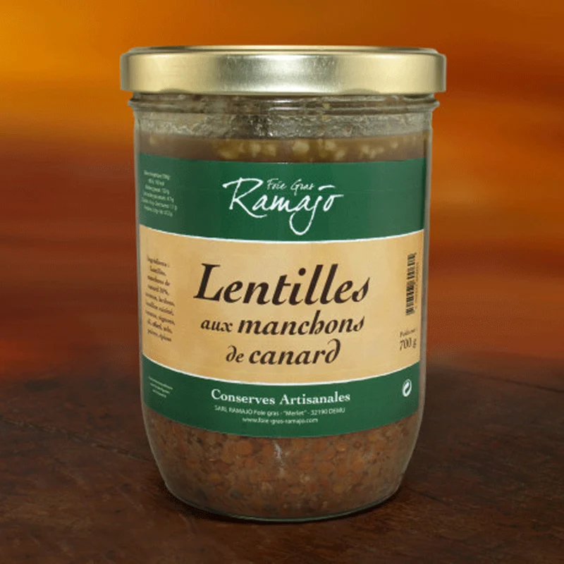 Lentilles aux Manchons de Canard | 2 parts | 700g