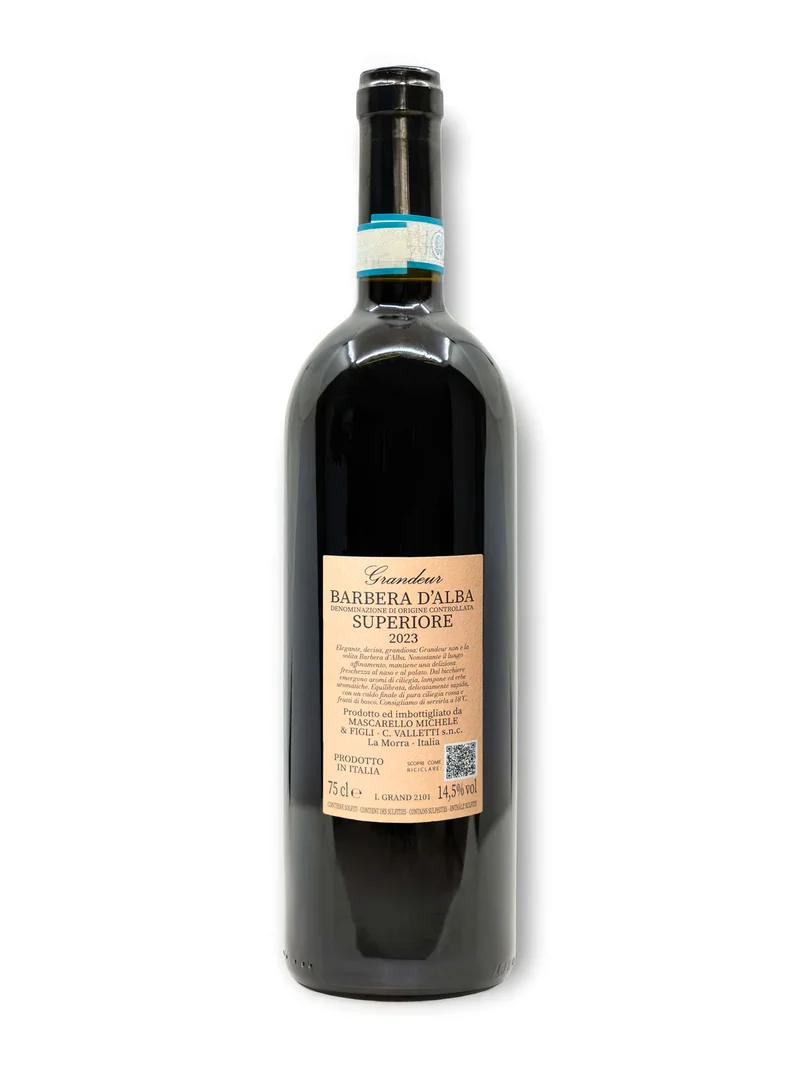 DISPONIBILE SU ORDINAZIONE - Grandeur Barbera D’Asti D.O.C. 2023