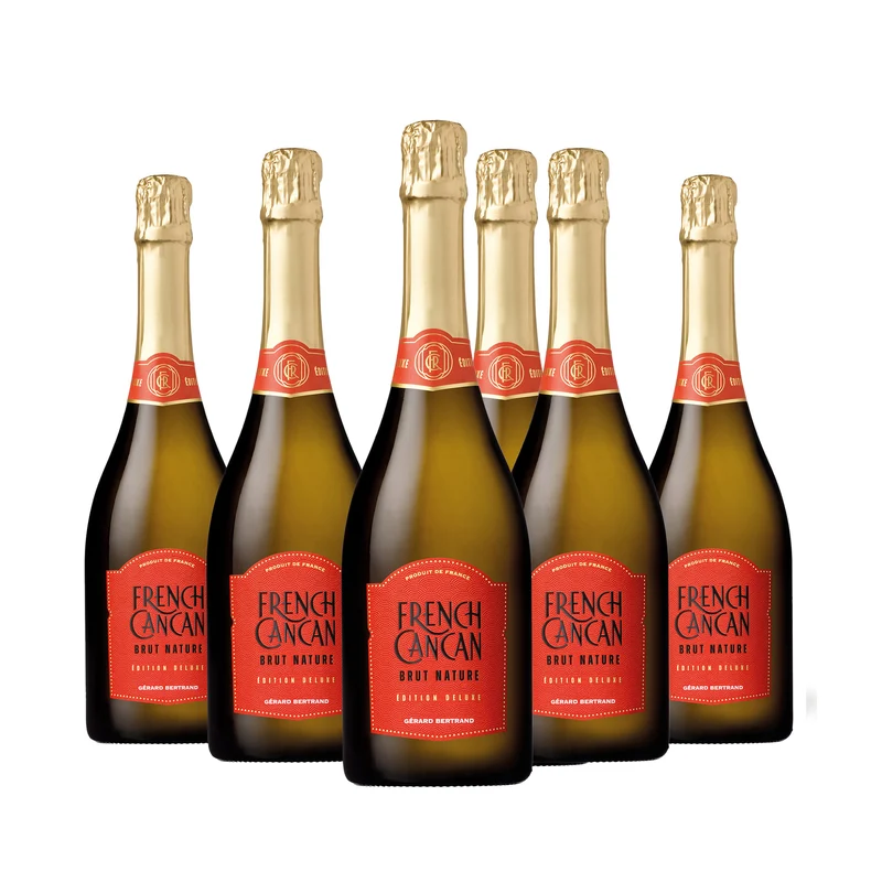 French Cancan Brut Nature Bio Vin de France – Non millésimé – Lot 6 Bouteilles 75cl vin blanc