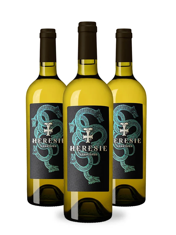 Hérésie AOP Corbières 2024 – Lot 3 bouteilles 75cl vin blanc