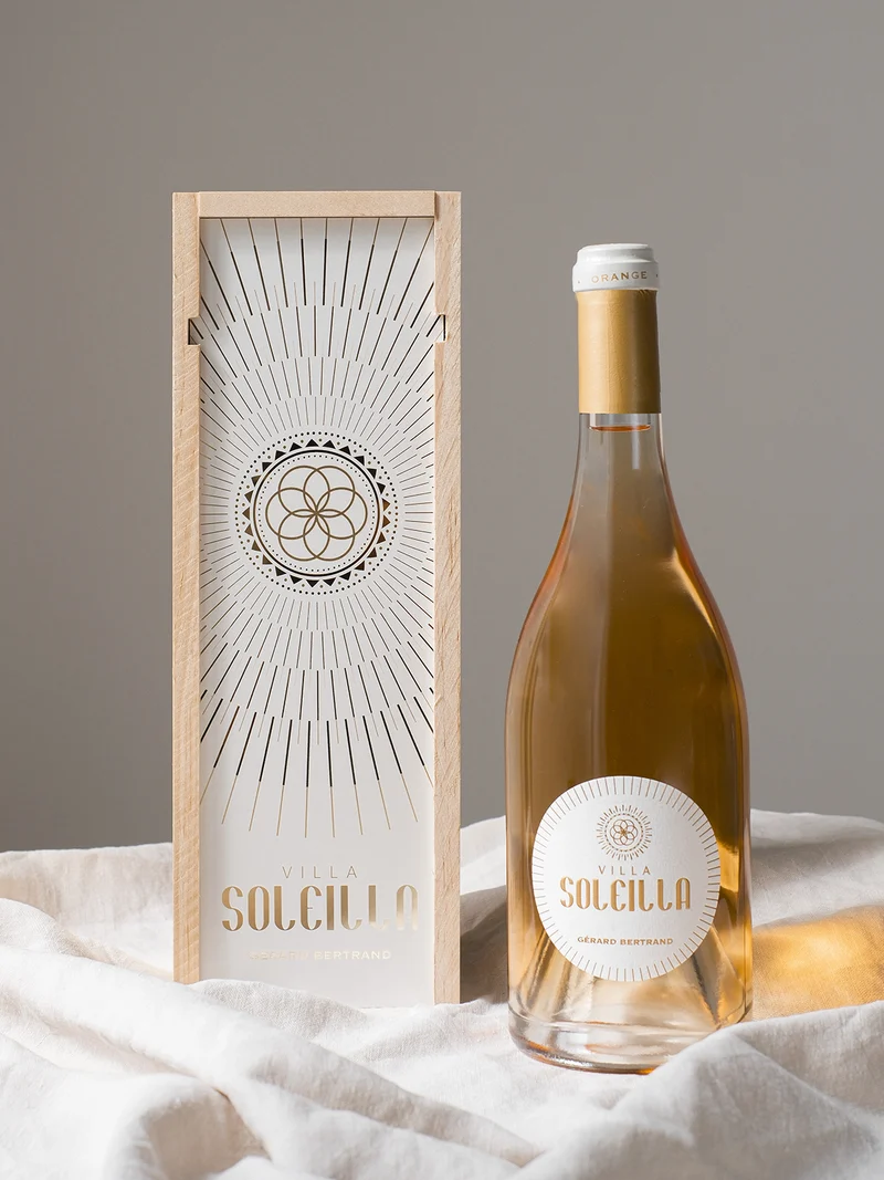 Villa Soleilla Coffret 2021 75cl coffret bois unitaire vin orange biodynamique