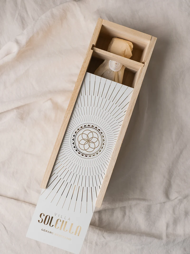 Villa Soleilla Coffret 2022 75cl coffret bois unitaire vin orange biodynamique
