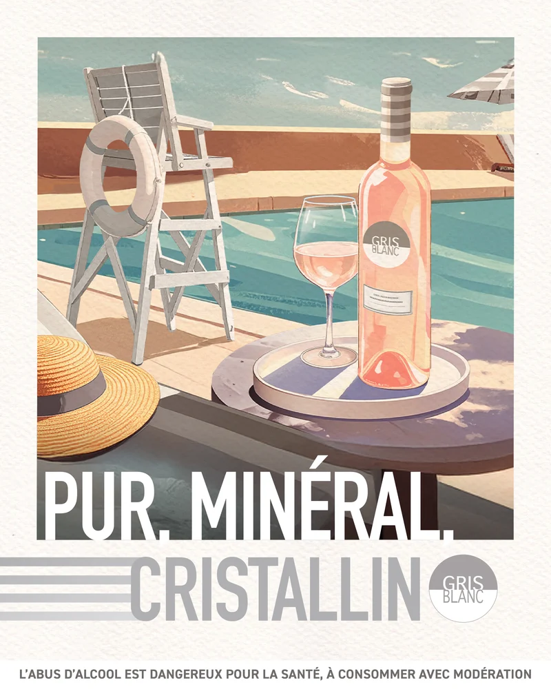 Gris Blanc IGP Pays d'Oc 2025 – à bouchon Lot 12 Bouteilles 75cl vin rosé