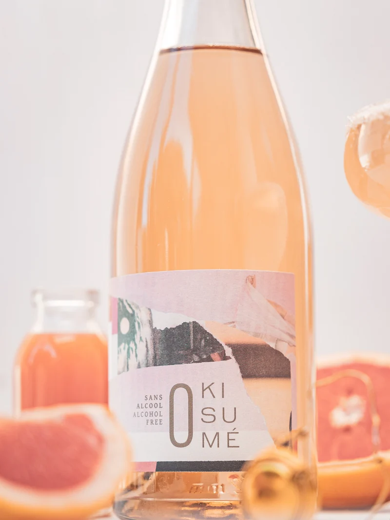 Kisumé rosé - Boisson aromatisée à base de vin désalcoolisé gazéifié