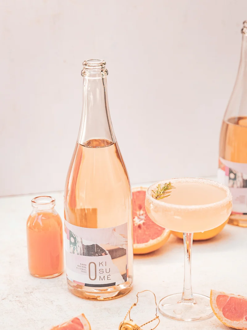 Kisumé rosé - Boisson aromatisée à base de vin désalcoolisé gazéifié