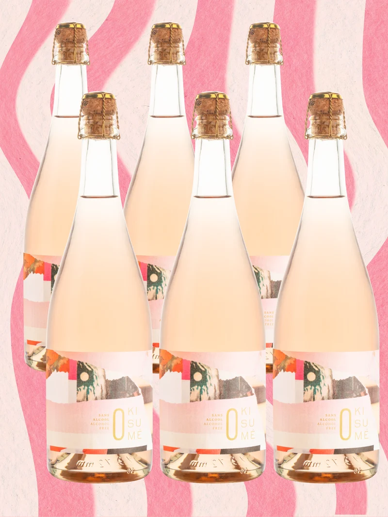 Kisumé rosé - Boisson aromatisée à base de vin désalcoolisé gazéifié