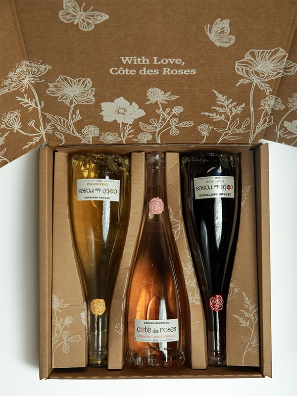 Coffret Cote des Roses rosé, Pinot noir et Chardonnay