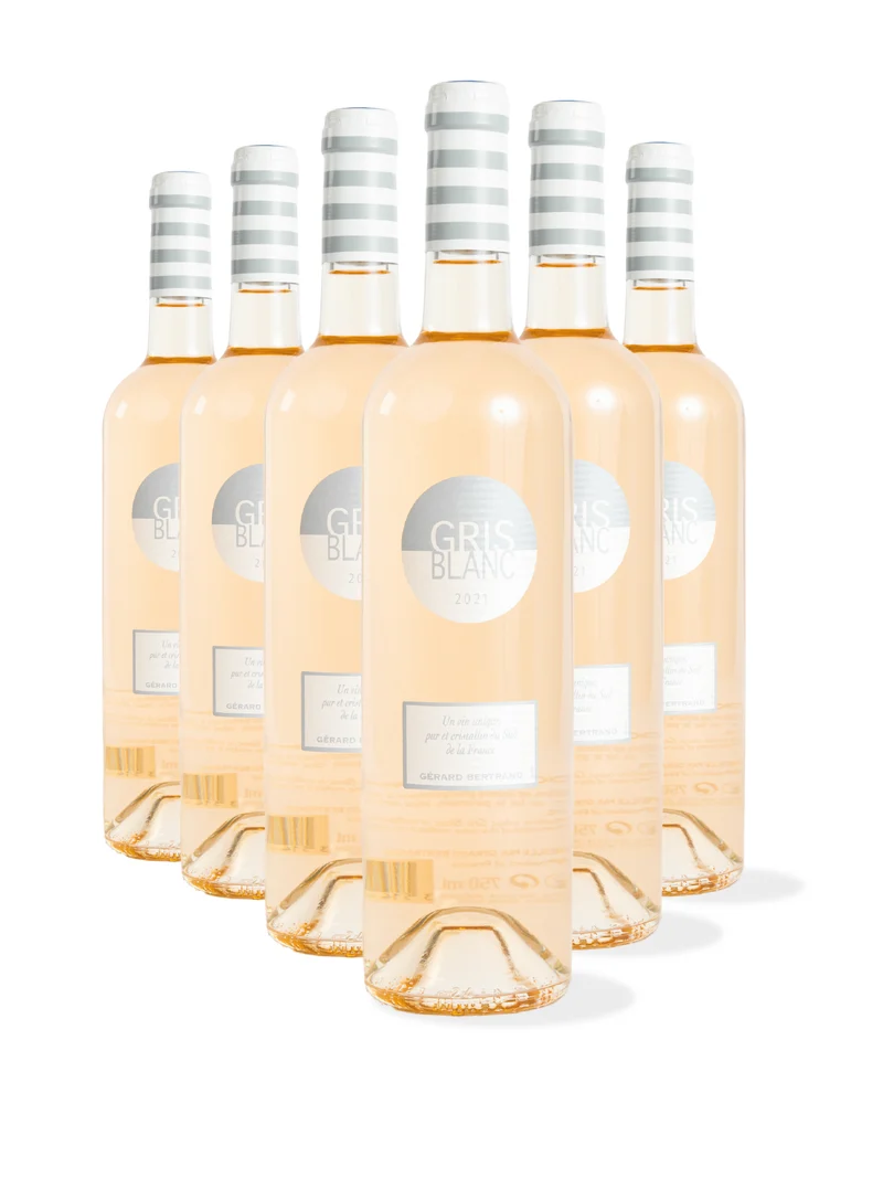 Gris Blanc IGP Pays d'Oc 2025 – avec bouchon lot 6 bouteilles 75cl vin rosé