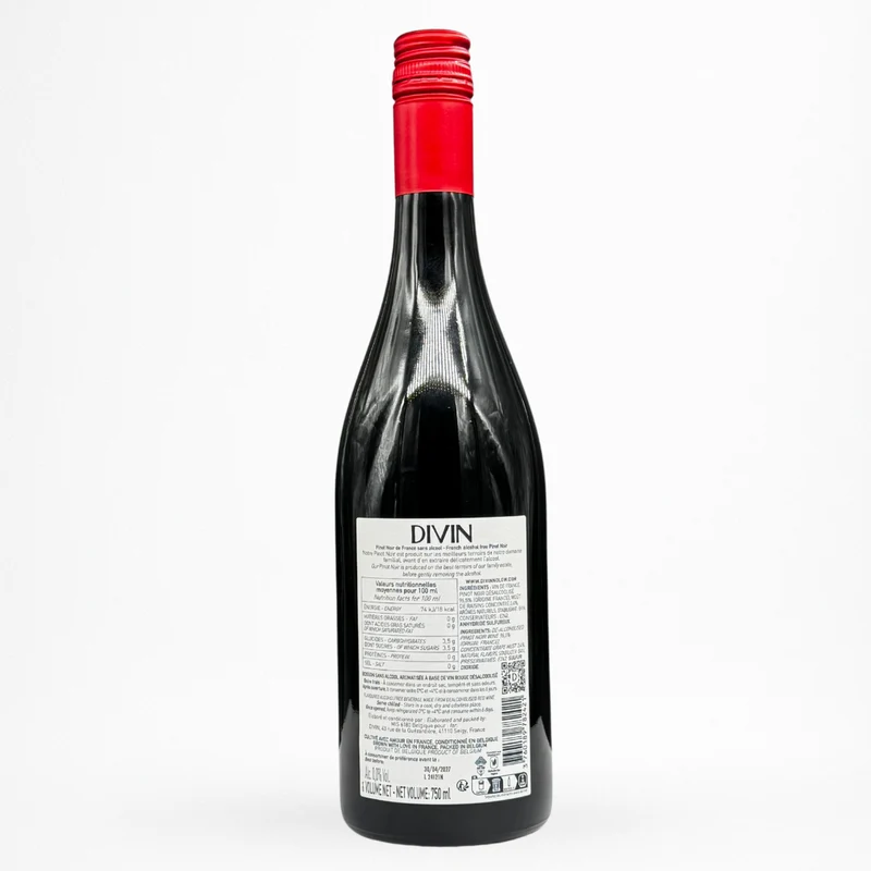Divin - Pinot Noir - NM - vin rouge désalcoolisé