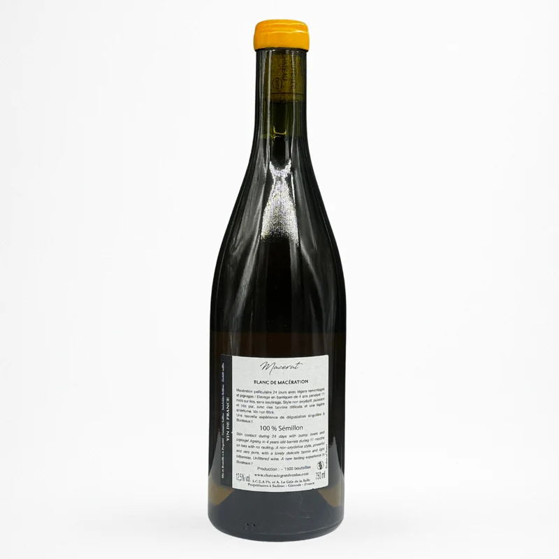 Château Le Grand Verdus - Macérat Orange - 2021 - vin de l’appellation Vin de France