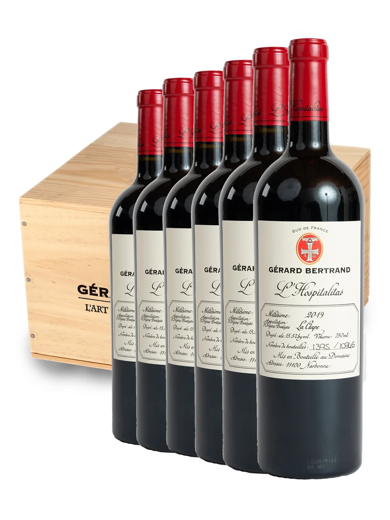 L'Hospitalitas 2024 Coffret Bois 6 Bouteilles 75cl vin rouge biodynamique la Clape